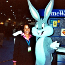 Sarita Maybin has some fun with Bugs Bunny